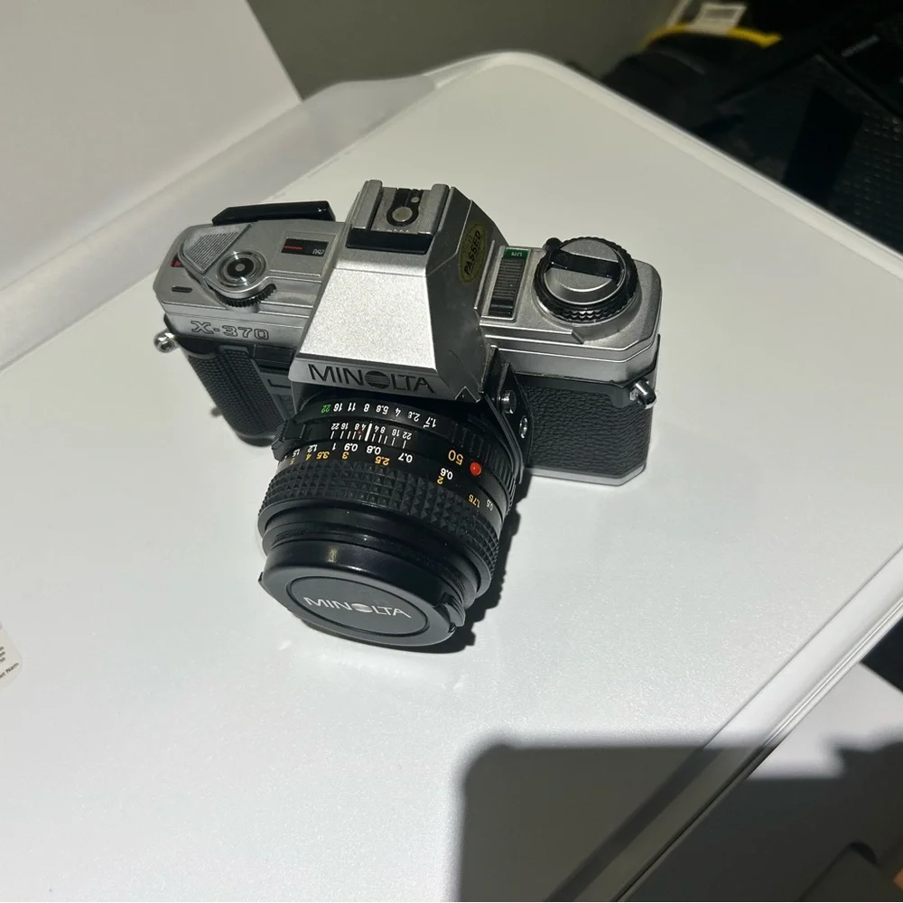 Minolta X-370 Black and Silver Film Camera